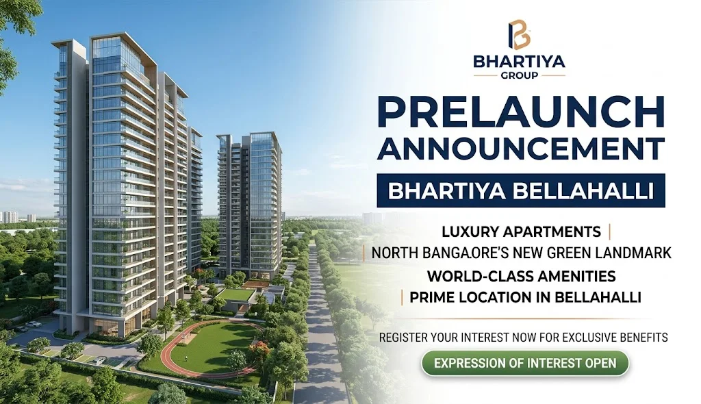 Overview of upcoming prelaunch residential projects by Bhartiya Group in the high-growth investment corridor of Bellahalli, Bangalore.